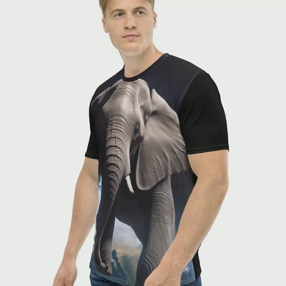 All-Over Print Elephant Floating in Space T-Shirt (men)
