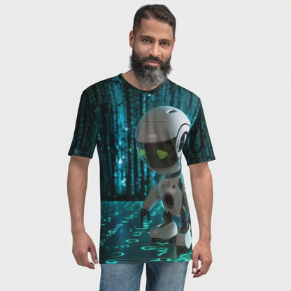 All-Over Print Hacking Robot Hero T-Shirt (men)