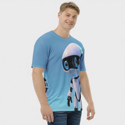 All-Over Print Science Robot Hero T-Shirt (men)