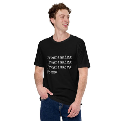 Programming & Pizza T - Shirt (unisex) - Black - AI Store