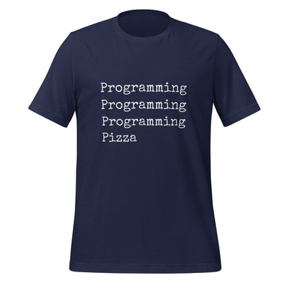 Programming & Pizza T - Shirt (unisex) - Navy - AI Store