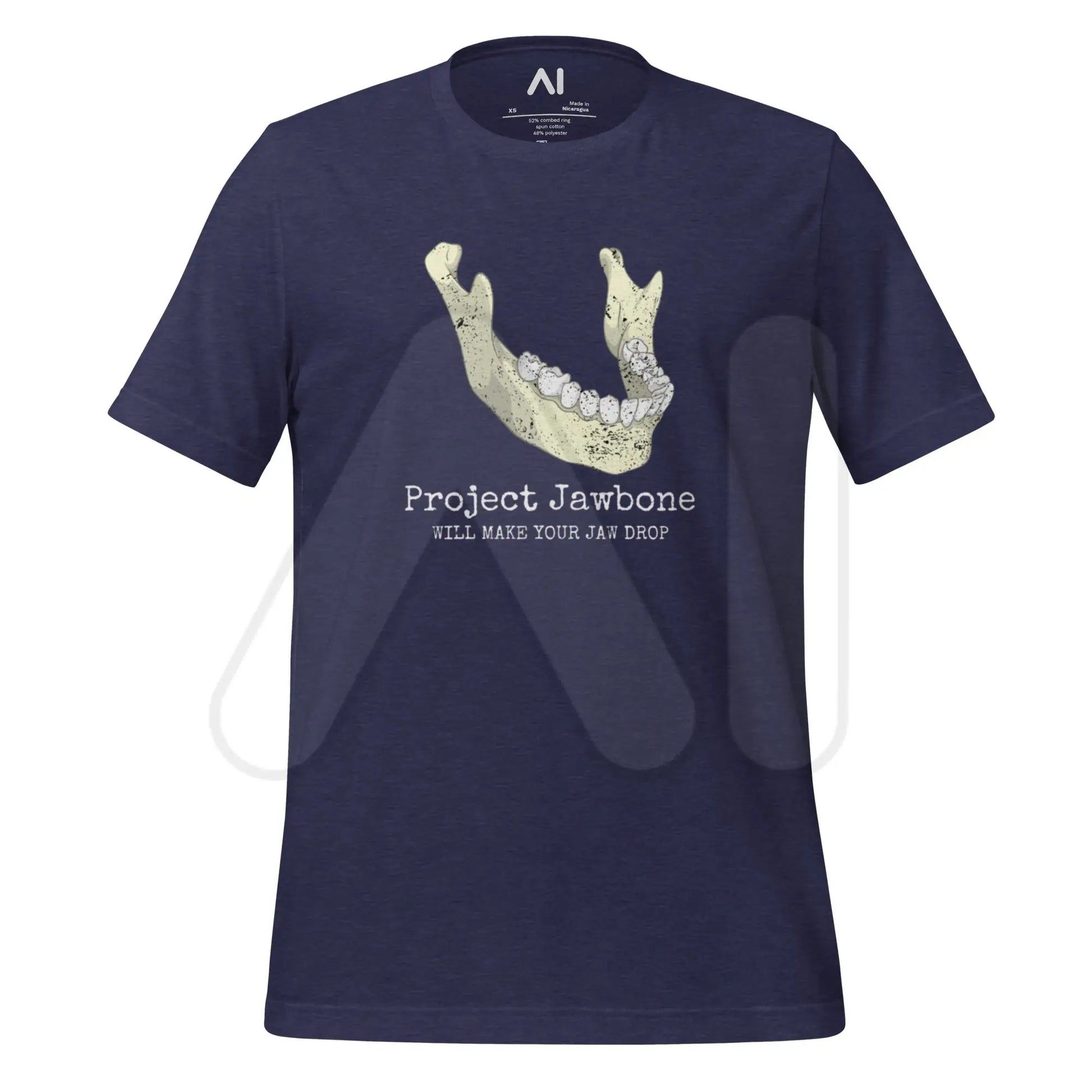 Project Jawbone T-Shirt (unisex) - Heather Midnight Navy / M