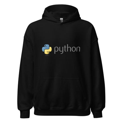 Python Dark Logo Hoodie (unisex) - Black - AI Store
