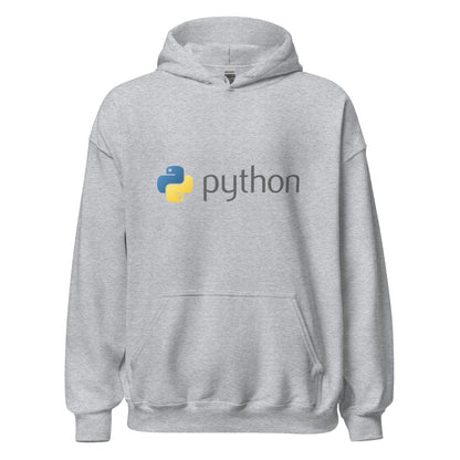 Python Dark Logo Hoodie (unisex) - Sport Grey - AI Store