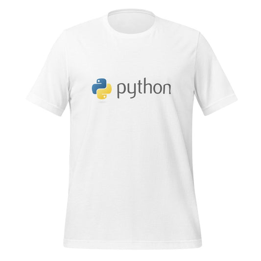 Python Dark Logo T - Shirt (unisex) - White - AI Store