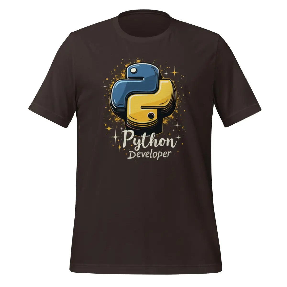 Python Developer T-Shirt (unisex) - Brown / M