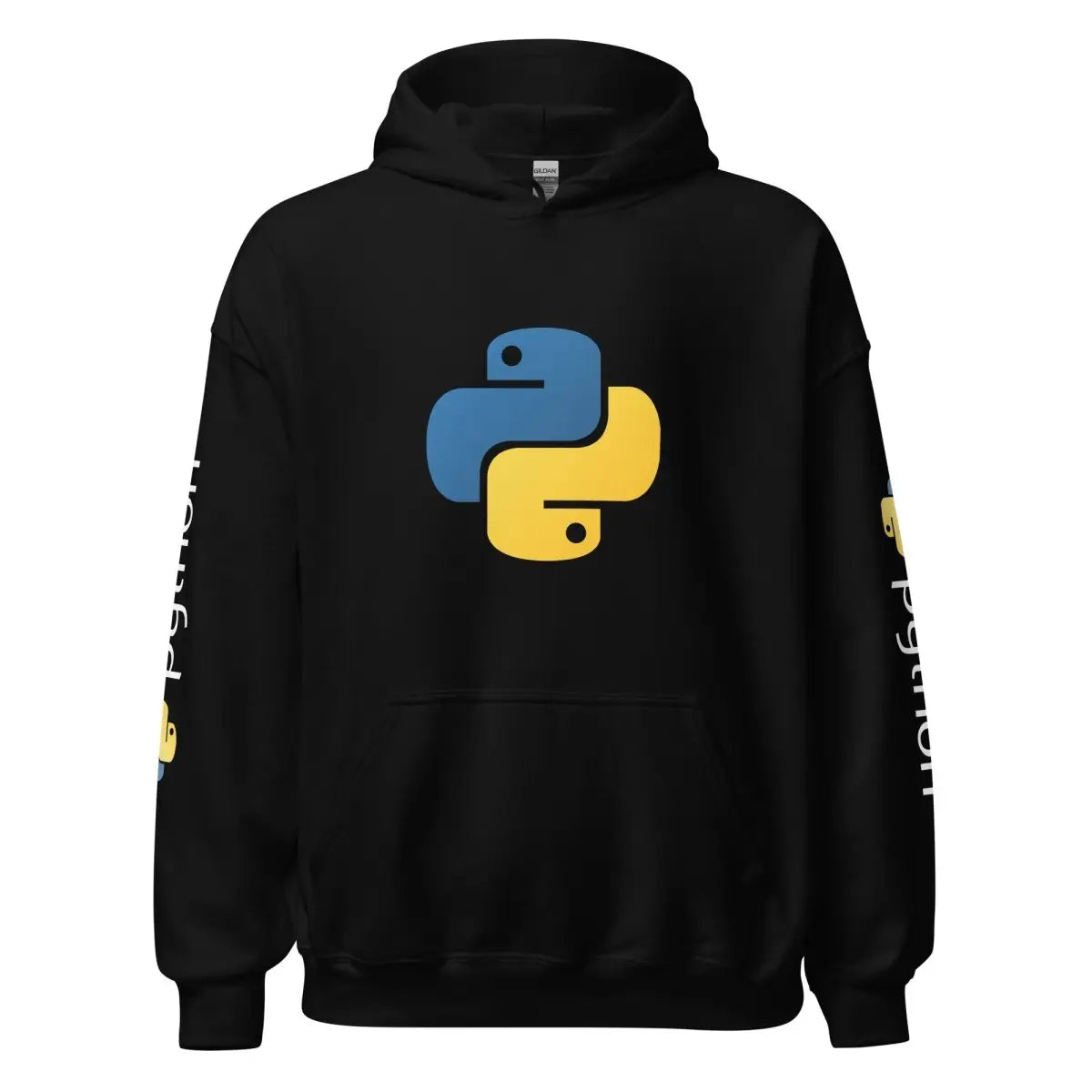 Python Icon and Logos Hoodie (unisex) - Black / M