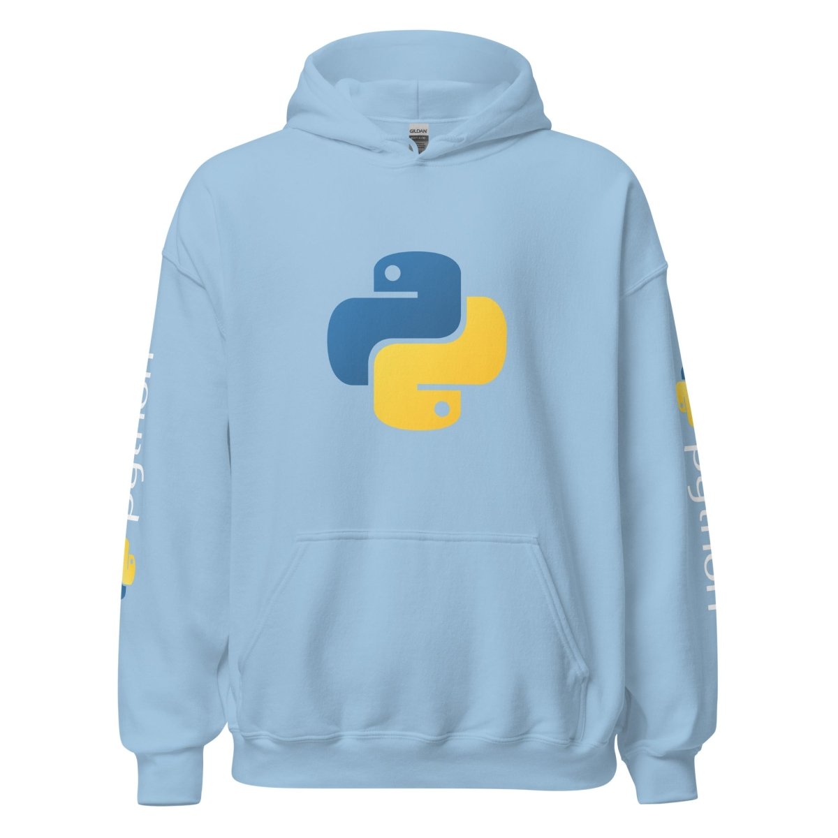 Python Icon and Logos Hoodie (unisex) - Light Blue - AI Store