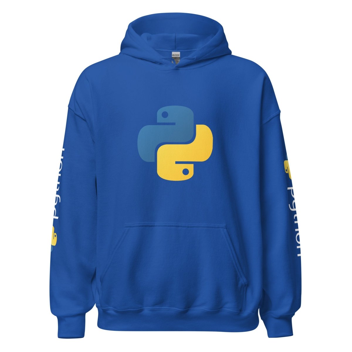 Python Icon and Logos Hoodie (unisex) - Royal - AI Store