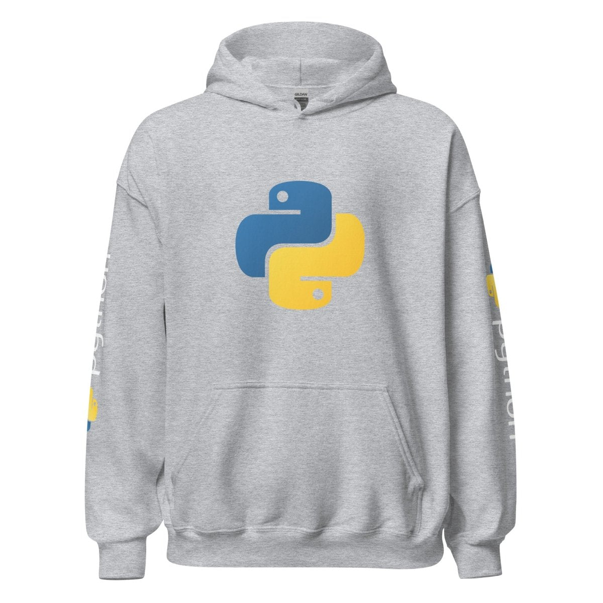 Python Icon and Logos Hoodie (unisex) - Sport Grey - AI Store