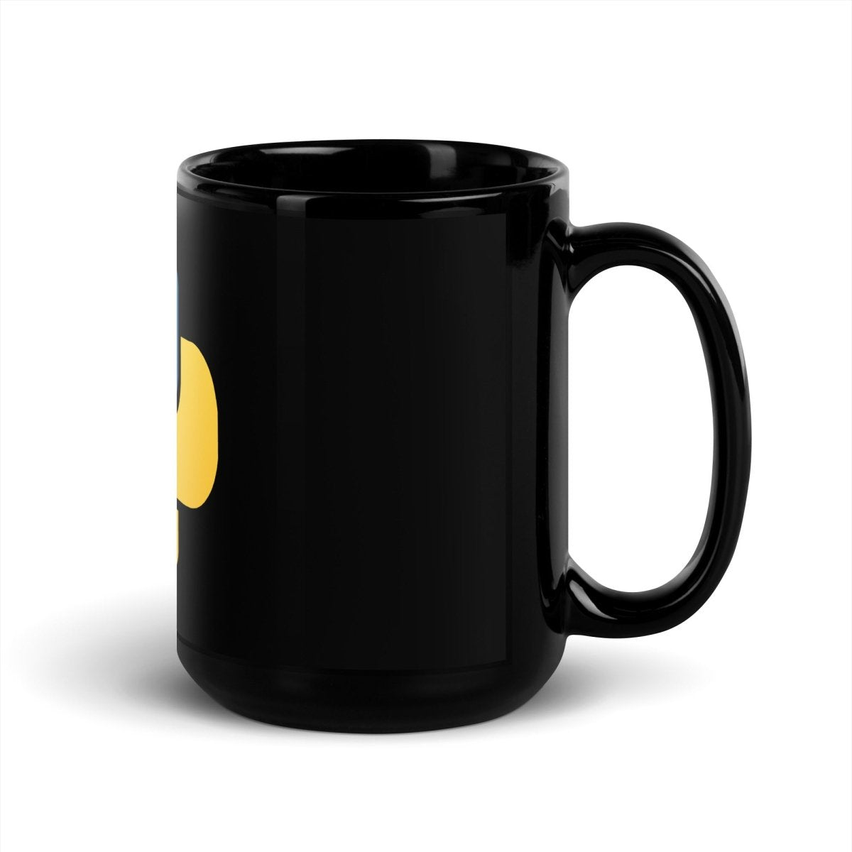 Python Icon Black Glossy Mug - 15 oz - AI Store