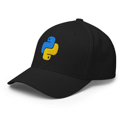 Python Icon Embroidered Closed-Back Baseball Cap