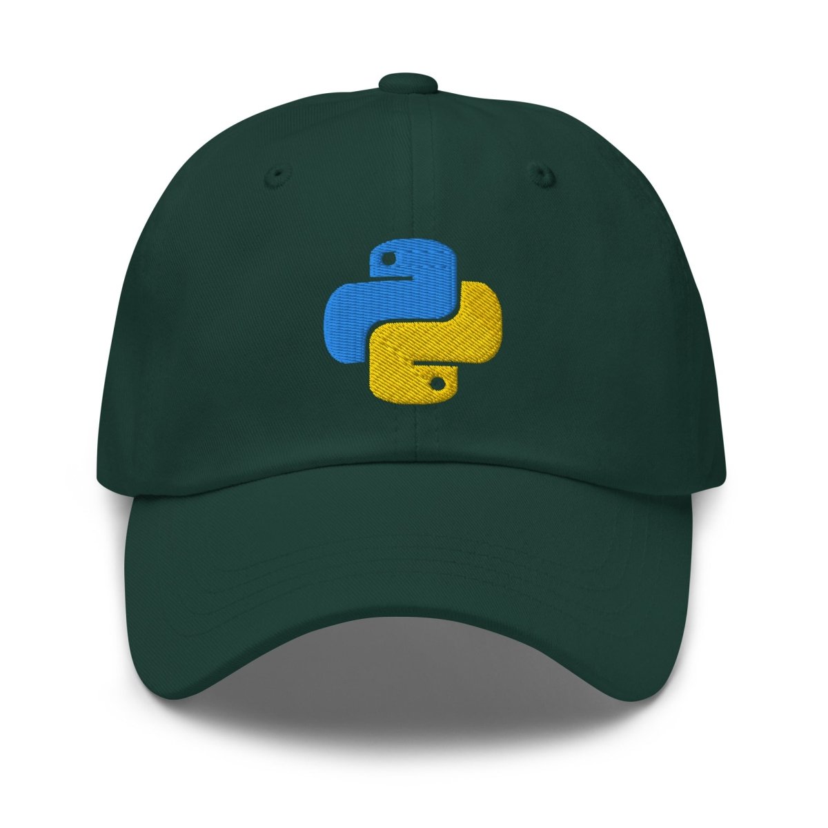 Spruce Green Python Icon Embroidered Cap - AI Store