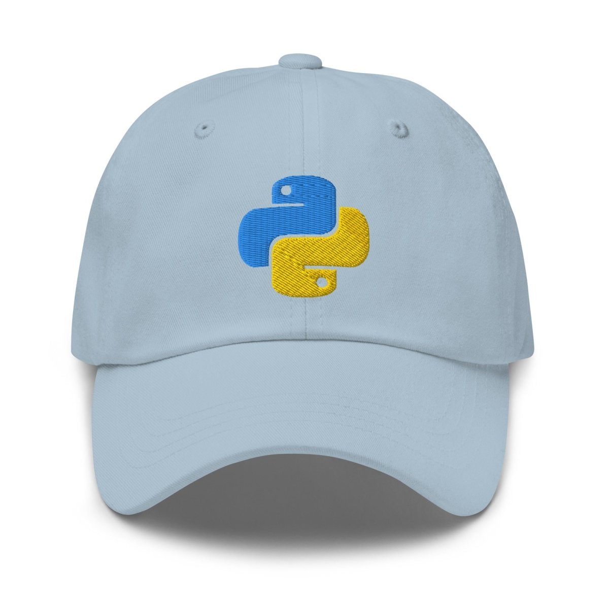 Light Blue Python Icon Embroidered Cap - AI Store