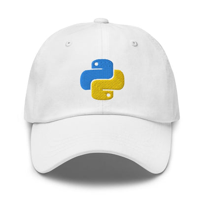 White Python Icon Embroidered Cap - AI Store