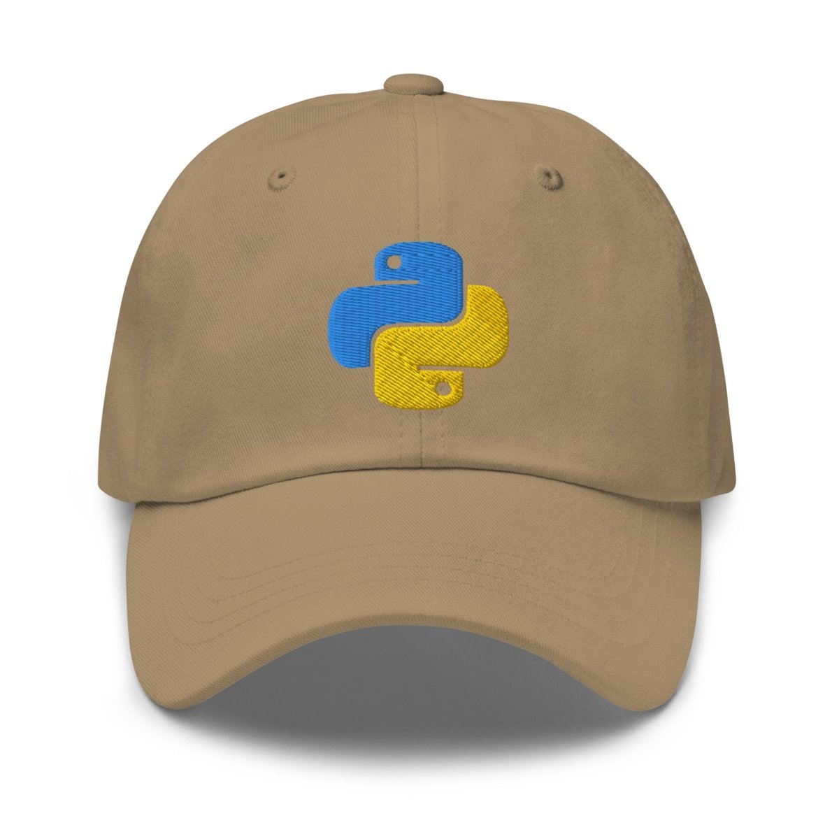 Khaki Python Icon Embroidered Cap - AI Store