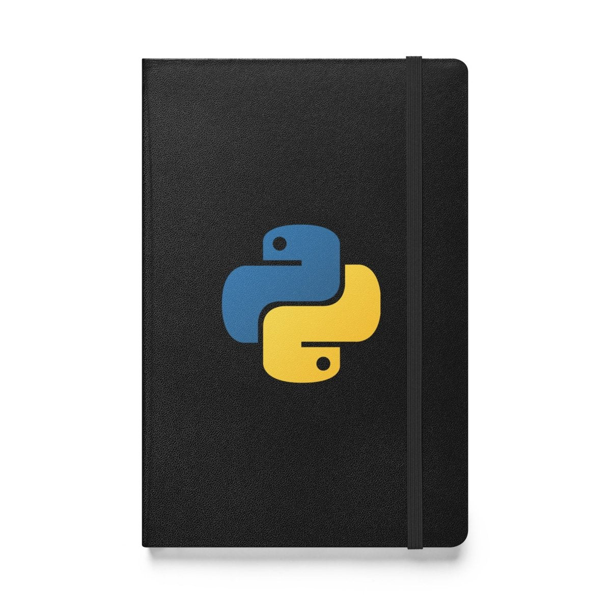 Python Icon Hardcover Bound Notebook - Black - AI Store