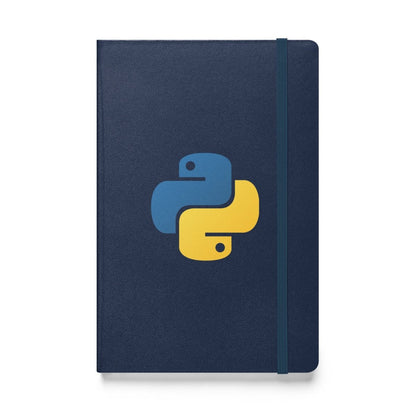 Python Icon Hardcover Bound Notebook - Navy - AI Store