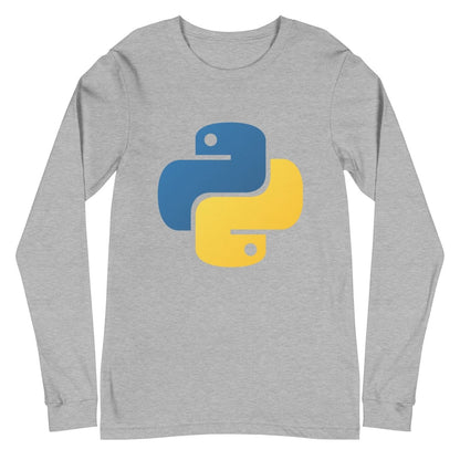 Python Icon Long Sleeve T - Shirt (unisex) - Athletic Heather - AI Store
