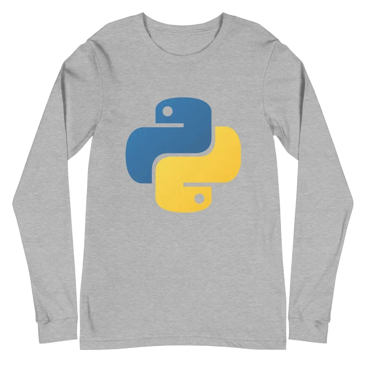 Python Icon Long Sleeve T-Shirt (unisex) - Athletic Heather / M