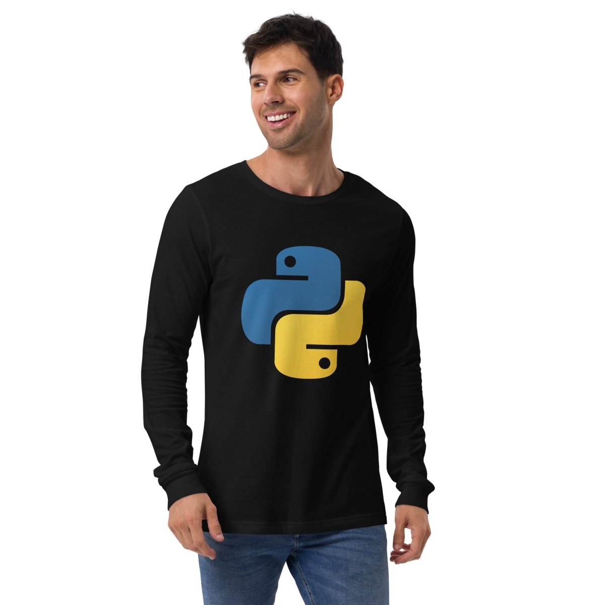 Python Icon Long Sleeve T - Shirt (unisex) - Black - AI Store