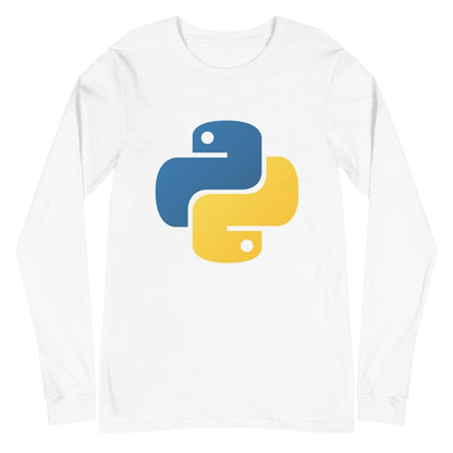 Python Icon Long Sleeve T - Shirt (unisex) - White - AI Store