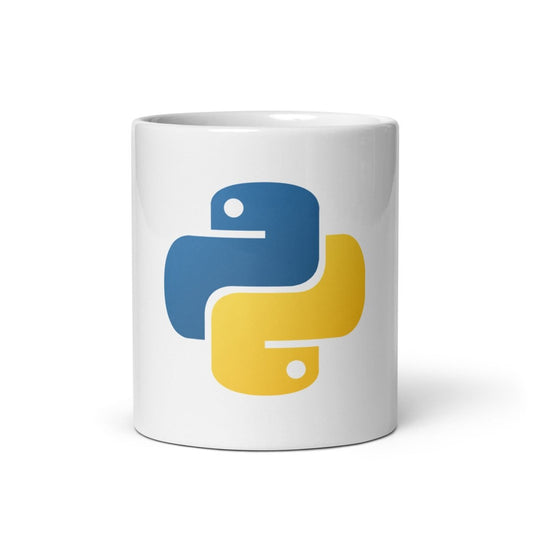 Python Icon on White Glossy Mug - 11 oz - AI Store