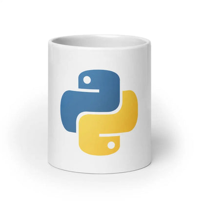 Python Icon on White Glossy Mug - 20 oz