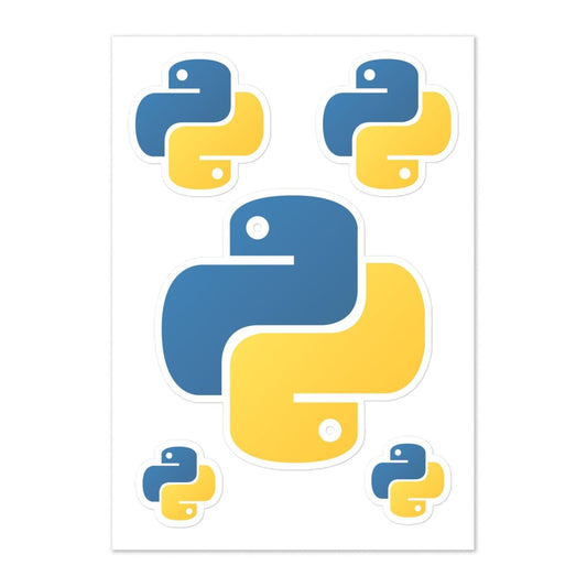Python Icon Sticker Sheet - AI Store