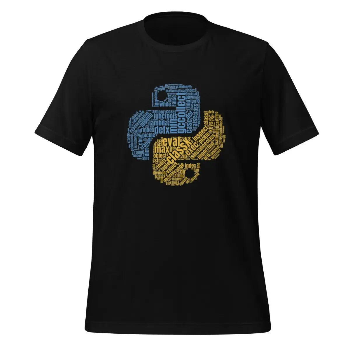 Python Icon Word Cloud T-Shirt (unisex) - Black / M