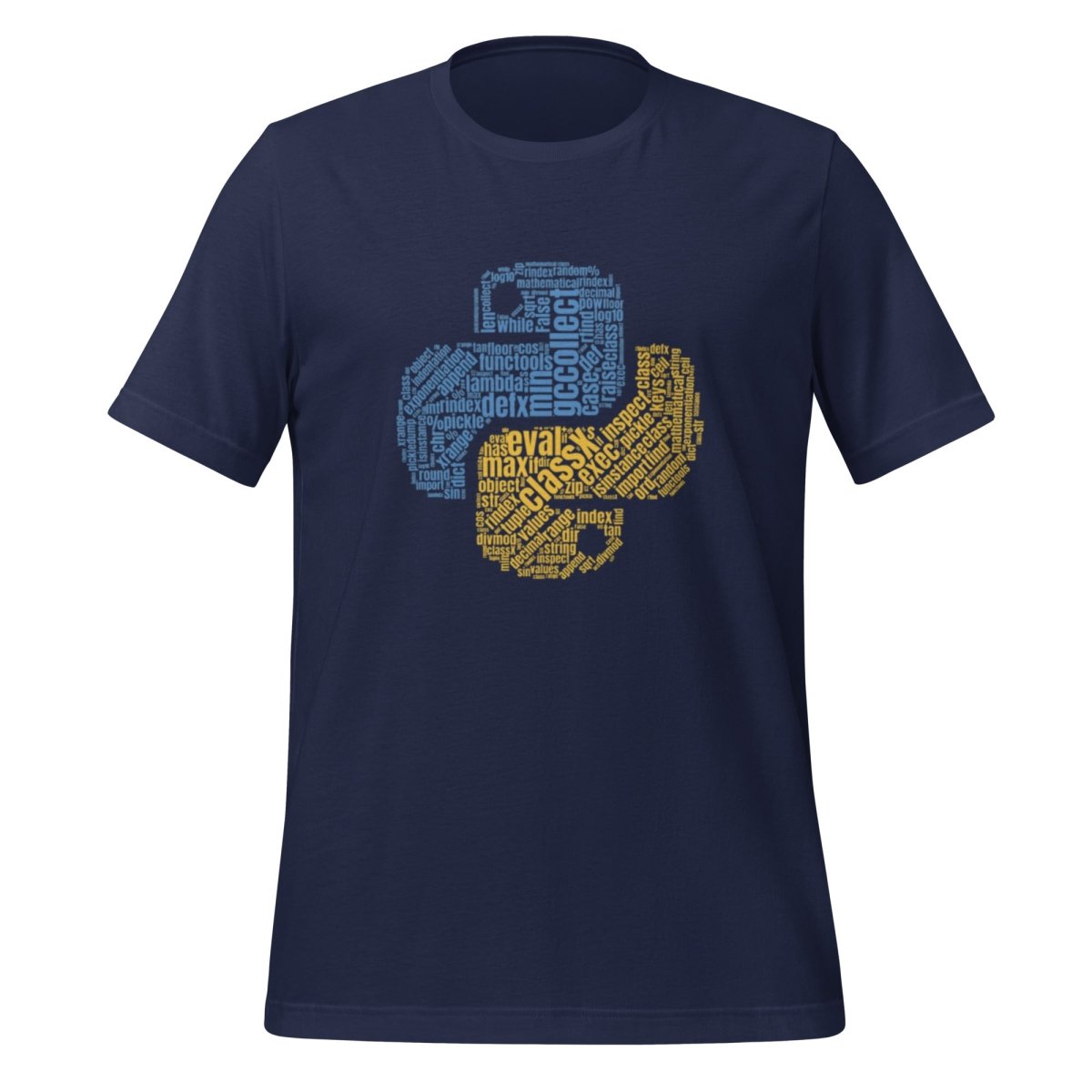 Python Icon Word Cloud T - Shirt (unisex) - Navy - AI Store