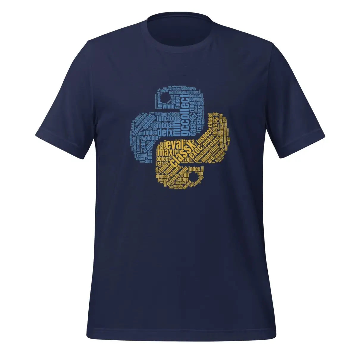 Python Icon Word Cloud T-Shirt (unisex) - Navy / M