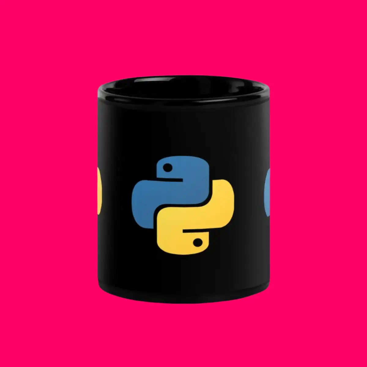 Python Icons Black Glossy Mug