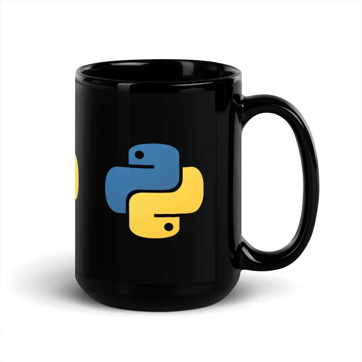 Python Icons Black Glossy Mug