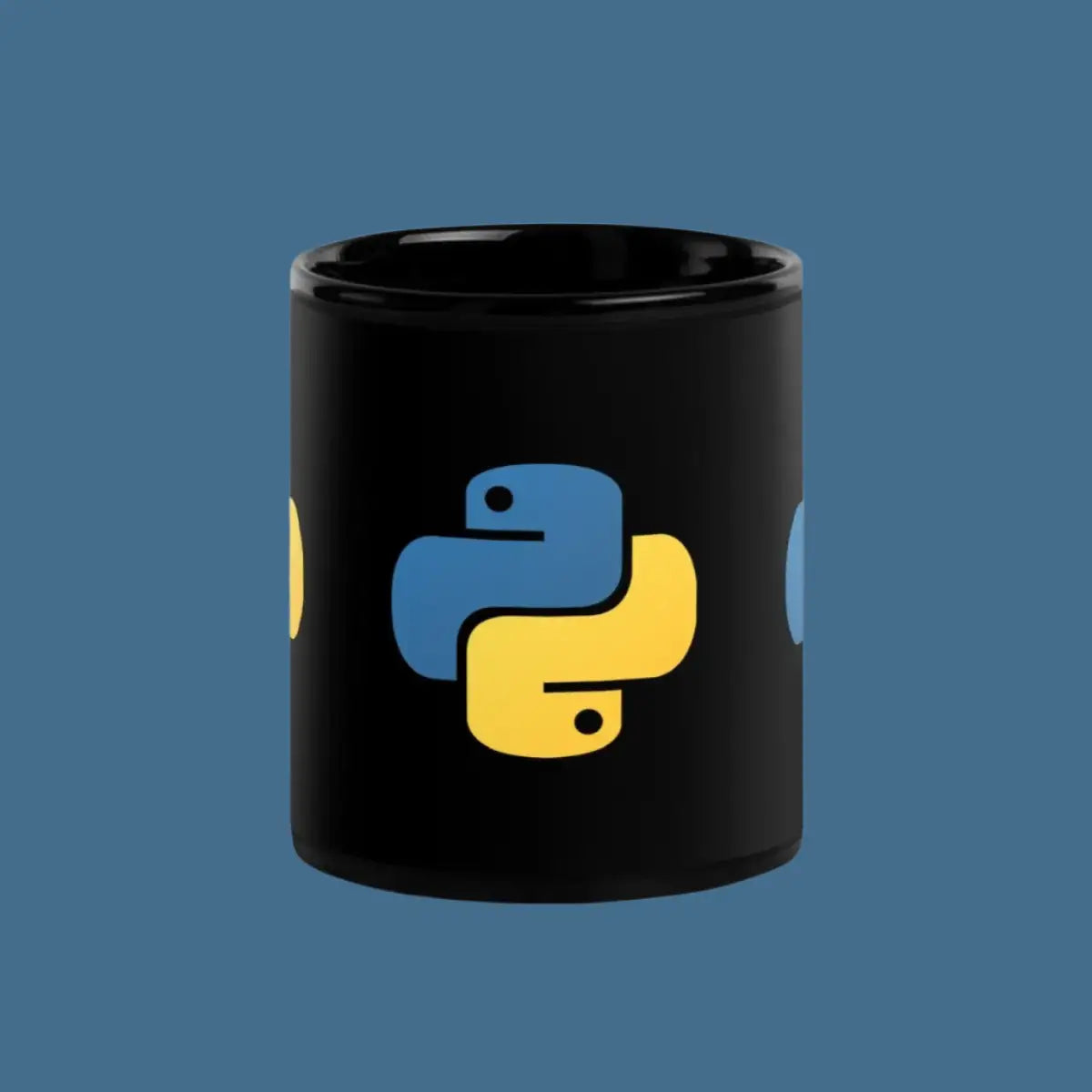 Python Icons Black Glossy Mug