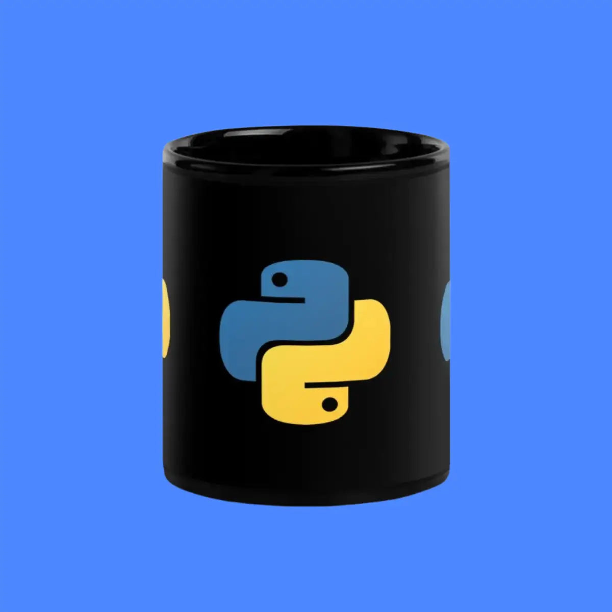 Python Icons Black Glossy Mug