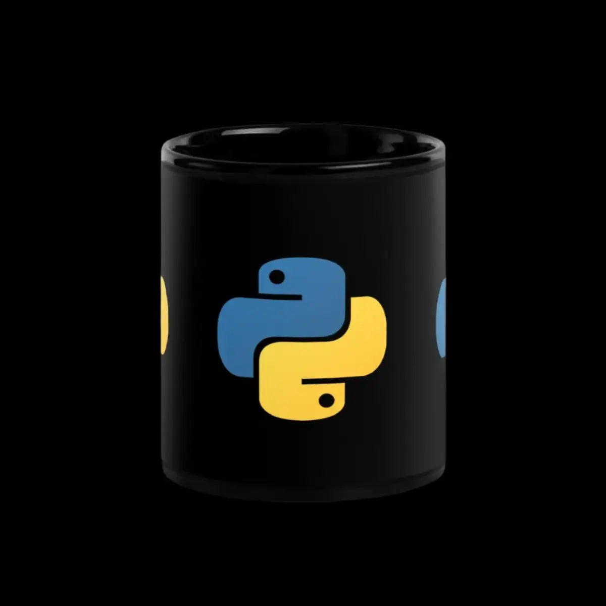 Python Icons Black Glossy Mug