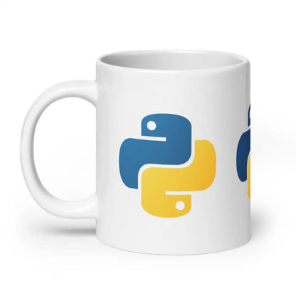 Python Icons on White Glossy Mug