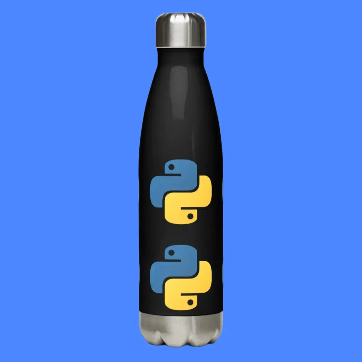 Python Icons Stainless Steel Water Bottle