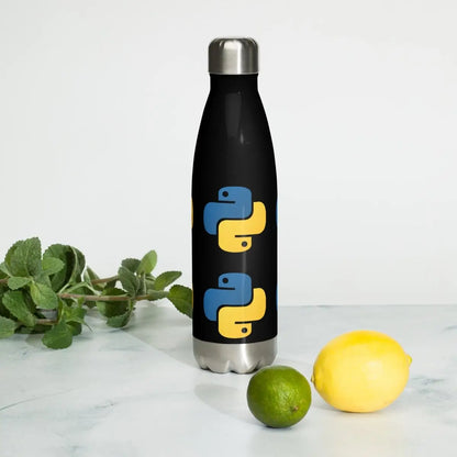 Python Icons Stainless Steel Water Bottle