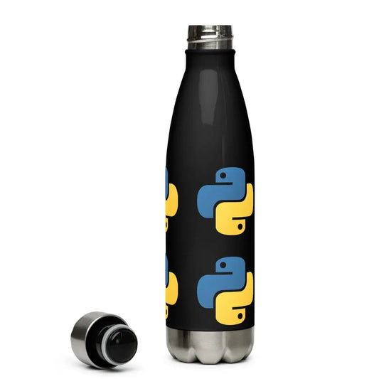 The Python Icons Stainless Steel Water Bottle.