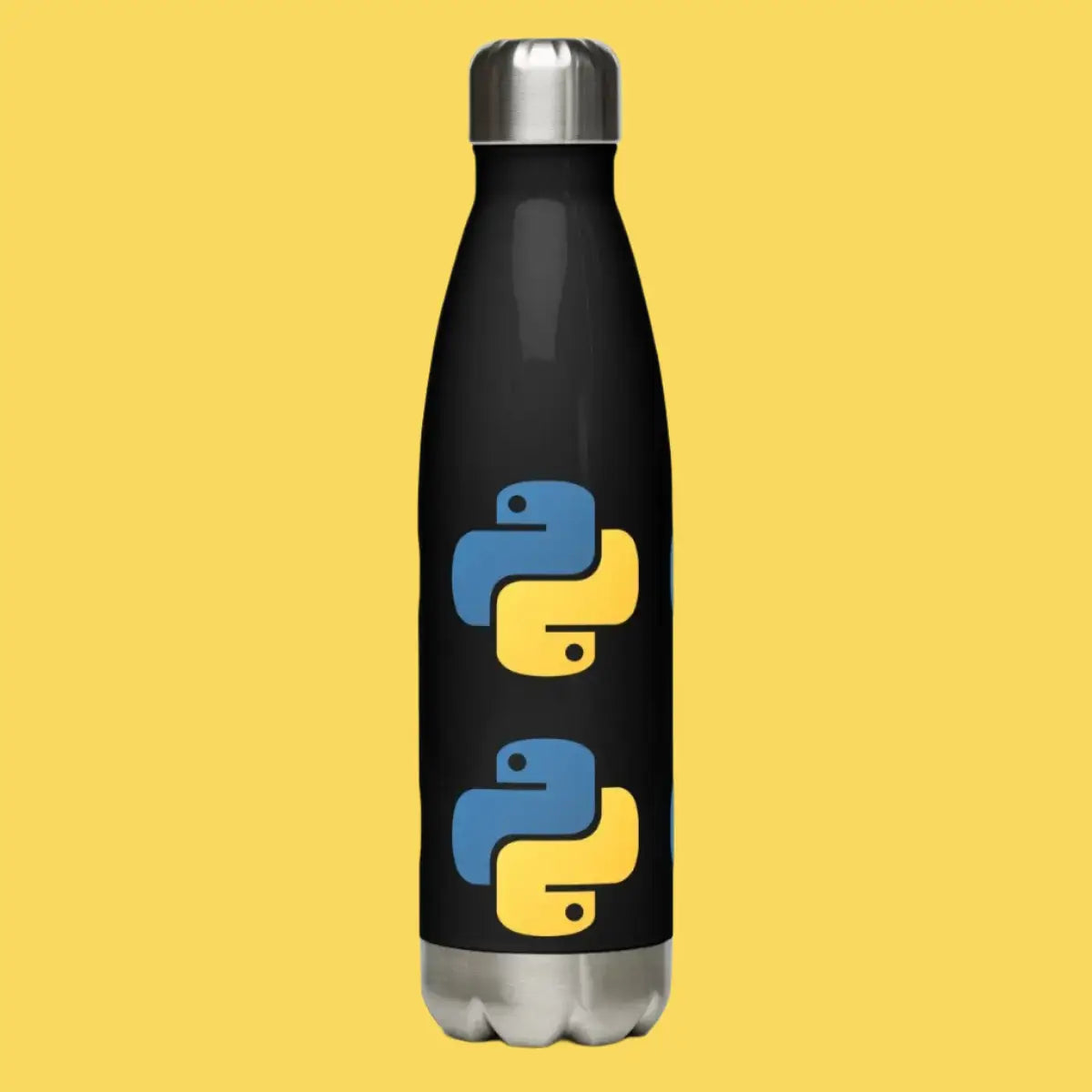 Python Icons Stainless Steel Water Bottle