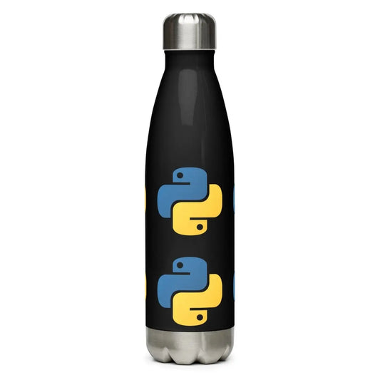 The Python Icons Stainless Steel Water Bottle.