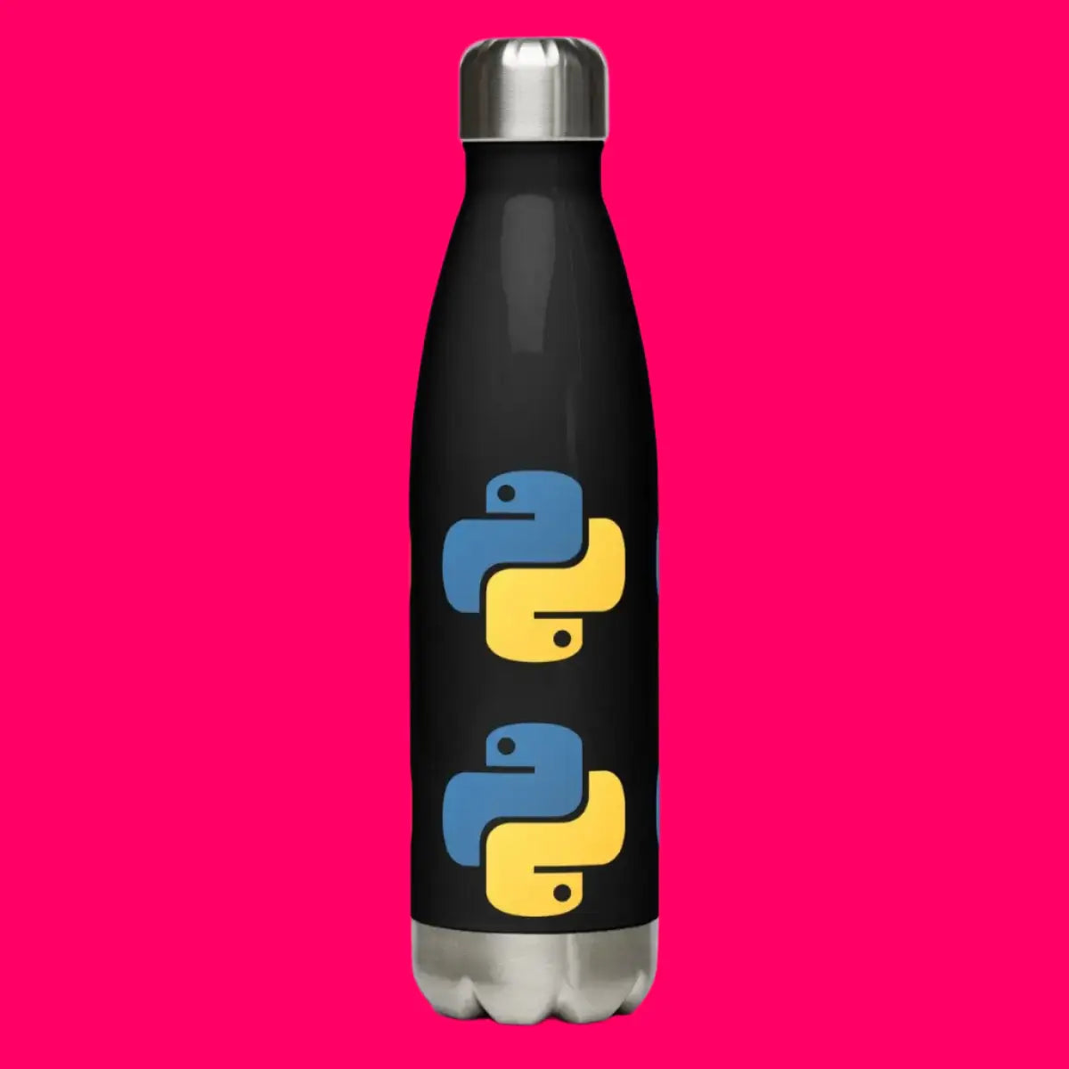 Python Icons Stainless Steel Water Bottle