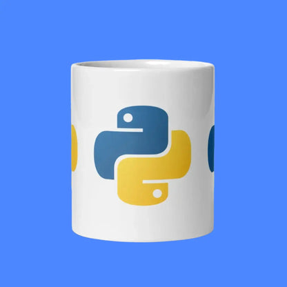 Python Icons White Glossy Mug