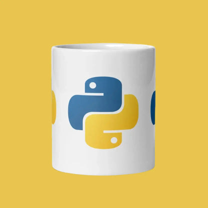 Python Icons White Glossy Mug