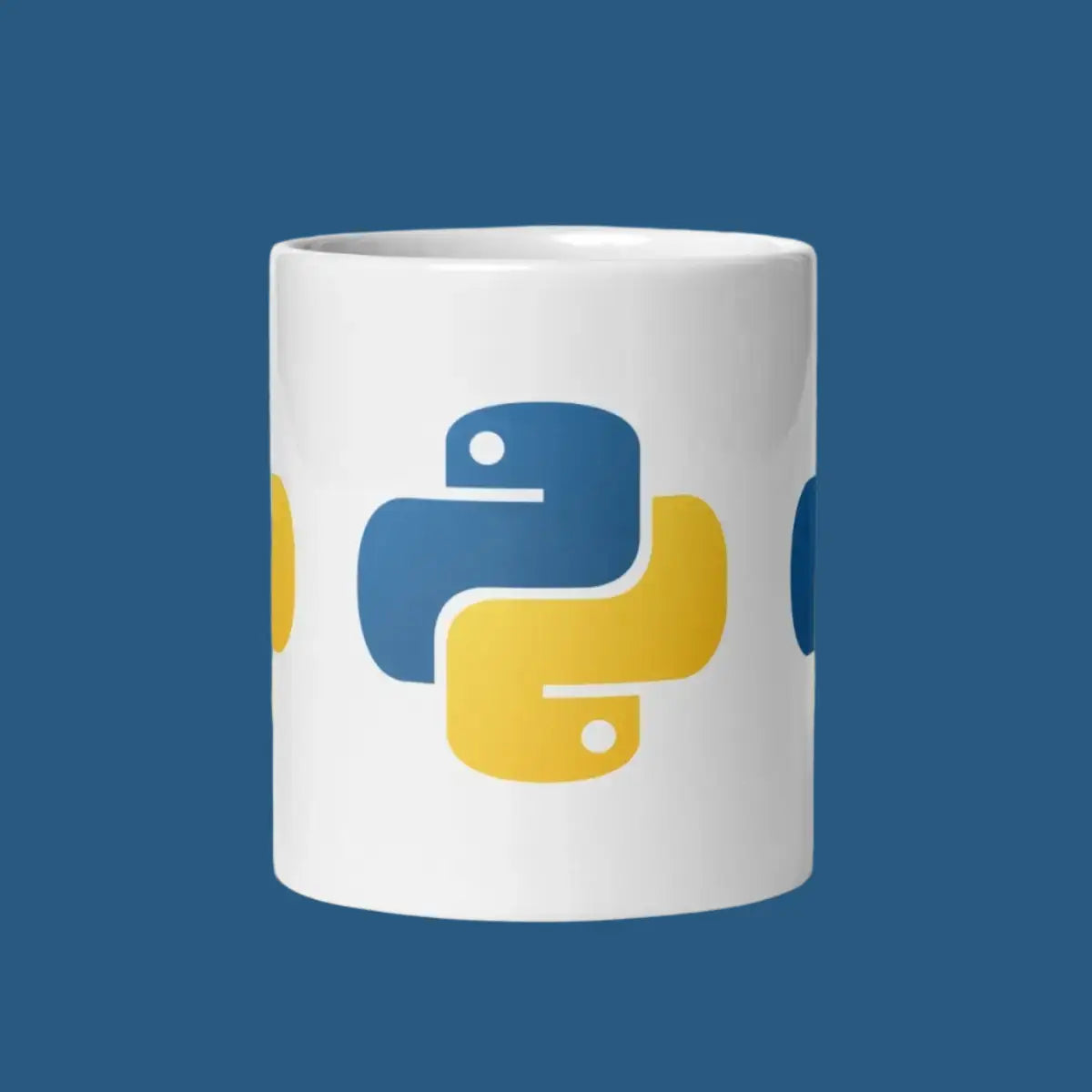 Python Icons White Glossy Mug