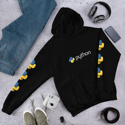 Python Logo and Icons Hoodie (unisex)