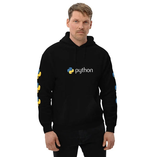 The Python Logo and Icons Hoodie (unisex).