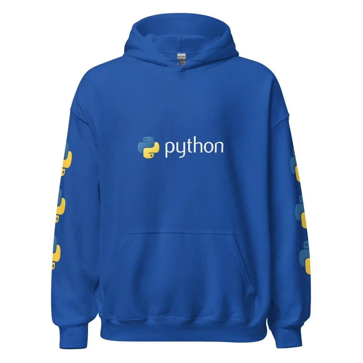 Python Logo and Icons Hoodie (unisex) - Royal / M